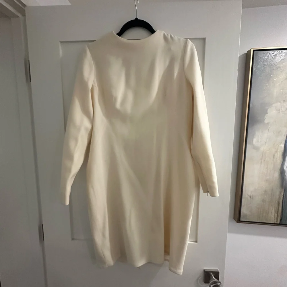 Ivory knee length Alexander McQueen dress. Open in the back. - Picture 2 of 4